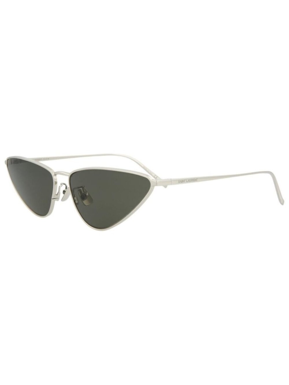 New Saint Laurent Womens Cat Eye Silver Silver Grey Fashion Designer Sunglasses